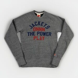 Homage Columbus Blue Jackets Crewneck Size XS Hockey Ohio CBJ NHL Heather Gray